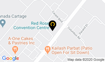 Red Rose Convention Centre in Mississauga map