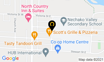 Reed Michael P F in Vanderhoof map