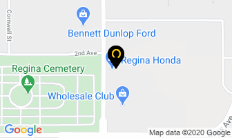 Regina Honda in Regina map