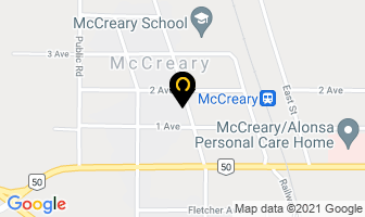 Reischek's Pharmacy in Mccreary map