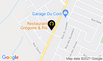 Restaurant Gr&eacute;goire in Mercier map