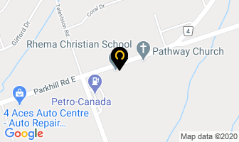 Rhema Christian School in Peterborough map