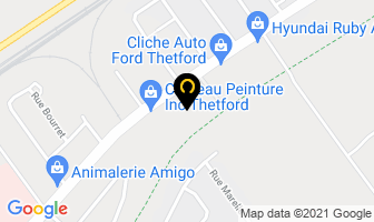 Richard Service in Thetford Mines map
