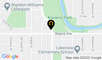 River Heights Drycleaners in Regina map