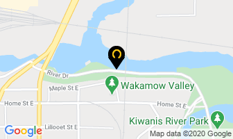 River Park Campground in Moose Jaw map
