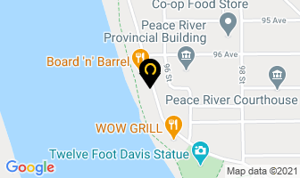 River Rock Steakhouse Ltd in Peace River map