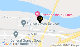 Riverland Inn & Suites in Kamloops map