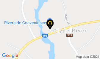 Riverside Convenience in Shelburne map