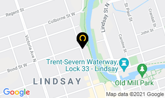 Riverside Spa in Lindsay map