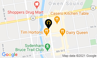 Riverside Yarns in Owen Sound map