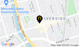 Riversidedentalcenter in Toronto map