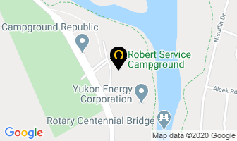 Robert Service Campground in Whitehorse map
