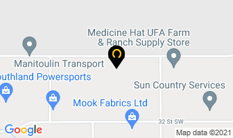 Robertson Implements in Medicine Hat map