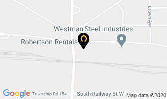 Robertson Rentals in Swift Current map
