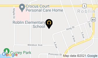 Roblin Elementary School in Roblin map