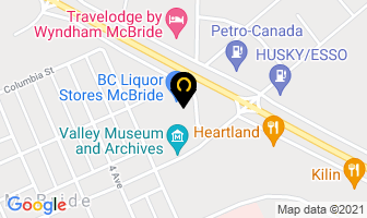 Robson Valley Hardware Corp in McBride map