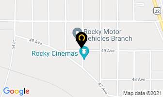 Rocky Lanes in Rocky Mountain House map