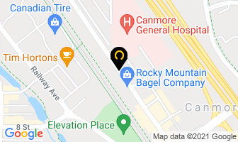 Rocky Management Professional Centre in Canmore map