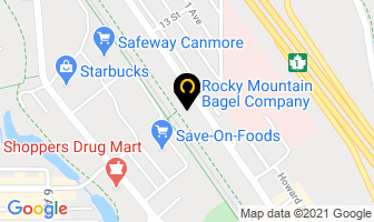 Rocky Mountain Bagel Co in Canmore map