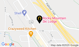 Rocky Mountain Ski Lodge in Canmore map