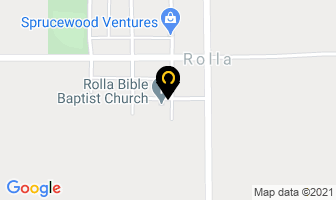 Rolla Bible Baptist Church in Peace River B map