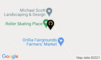 Roller Skating Place in Orillia map