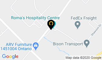 Roma's Hospitality Centre in Mississauga map