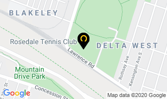Rosedale Tennis Club in Hamilton map