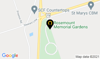 Rosemount Memorial Gardens in Peterborough map