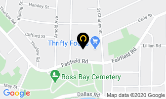 Ross Bay Dog Spot in Victoria map
