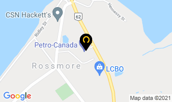 Rossmore Stop in Magog map