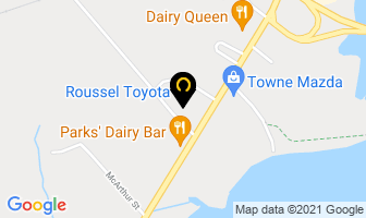 Roussel Toyota in Miramichi map