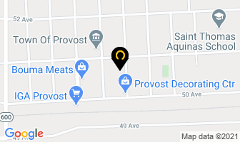 Royal Canadian Legion in Provost map