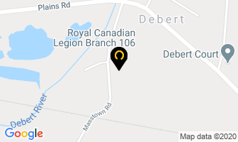 Royal Canadian Legion Branch 106 in Debert map