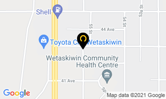 Royal Canadian Mounted Police Dispatch in Wetaskiwin map