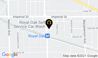 Royal Oak Car Wash in Brant map