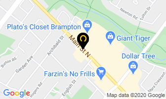 Royce Rajadurai in Brampton map