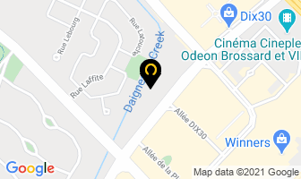 Running Room Quartier Dix30 in Brossard map