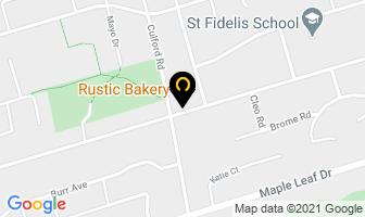 Rustic Bakery in Orillia map