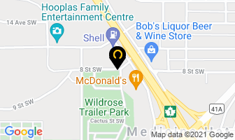 Rustler's Lounge in Medicine Hat map