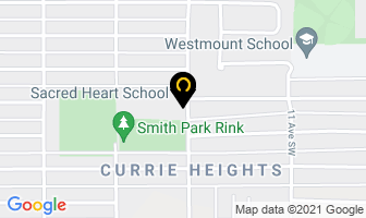 Sacred Heart School in Moose Jaw map