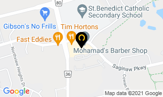 Saginaw Dental Centre in Cambridge map
