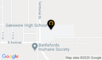 Sakewew High School in North Battleford map
