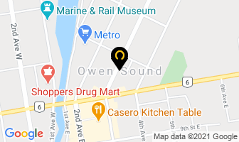 Sally Hair Studio in Owen Sound map