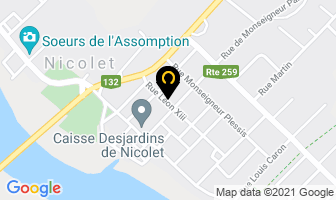 Salon Coiffure De La Place in Nicolet map