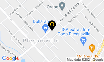 Salon De Coiffure Distinction in Plessisville map