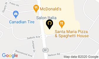 Salon Italia in Thompson map