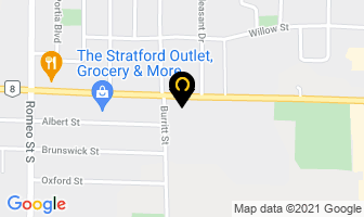 Samsonite Canada Inc in Stratford map