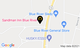 Sandman Inn Blue River in Blue River map