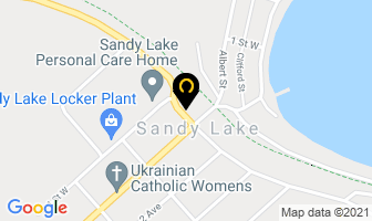 Sandy Lake Hotel in Kenora District map